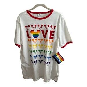 NWT Disney Rainbow Collection Mickey Mouse Love Pride Shirt Size 3L